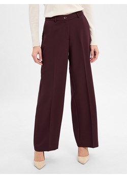 More & More Damskie spodnie materiałowe Kobiety Sztuczne włókno bakłażanowy jednolity ze sklepu vangraaf w kategorii Spodnie damskie - zdjęcie 185638404