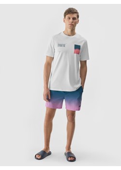 Męski t-shirt z nadrukiem 4F 4FWSS24TTSHM1289 - biały ze sklepu Sportstylestory.com w kategorii T-shirty męskie - zdjęcie 185638904