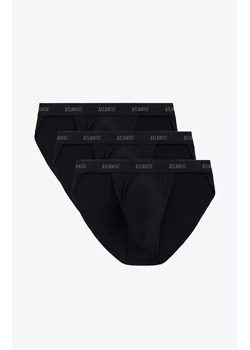 Atlantic 3-pack slipy męskie tanga 3BMP-1582-CZARNY, Kolor czarny, Rozmiar S, ATLANTIC ze sklepu Intymna w kategorii Majtki męskie - zdjęcie 185639391