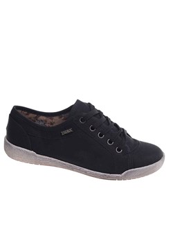 Czarne sznurowane damskie trampki /G11-3 18066 T142/ ze sklepu Pantofelek24.pl w kategorii Trampki damskie - zdjęcie 185640194
