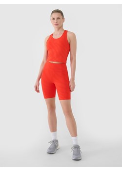 Damskie kolarki treningowe 4F 4FWSS25TFSTF016 - czerwone ze sklepu Sportstylestory.com w kategorii Szorty - zdjęcie 185640503