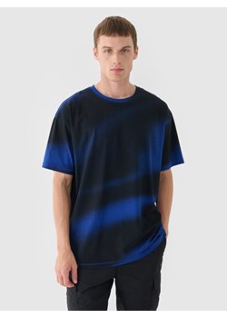 Męski t-shirt z nadrukiem 4F 4FRSS24TTSHM2554 - niebieski ze sklepu Sportstylestory.com w kategorii T-shirty męskie - zdjęcie 185640563
