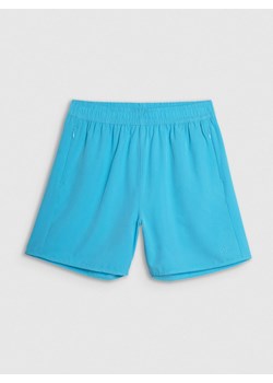 Damskie spodenki plażowe 4F 4FWSS25UBDSF149 - niebieskie ze sklepu Sportstylestory.com w kategorii Odzież plażowa - zdjęcie 185641402