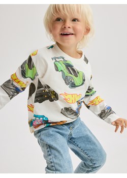 Reserved - Longsleeve Hot Wheels - złamana biel ze sklepu Reserved w kategorii T-shirty chłopięce - zdjęcie 185642320