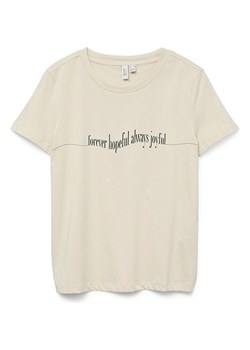Vero Moda Koszulka w kolorze beżowym ze sklepu Limango Polska w kategorii Bluzki damskie - zdjęcie 185645454