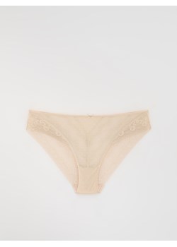 Reserved - Koronkowe majtki bikini - kremowy ze sklepu Reserved w kategorii Majtki damskie - zdjęcie 185647450