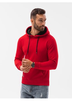 Bluza męska z kapturem - czerwona B1224 ze sklepu ombre w kategorii Bluzy męskie - zdjęcie 185649282