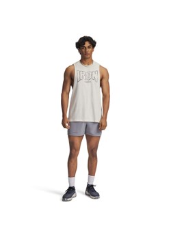 Męskie spodenki treningowe Under Armour Project Rock Ultimate Short - szare ze sklepu Sportstylestory.com w kategorii Spodenki męskie - zdjęcie 185650100