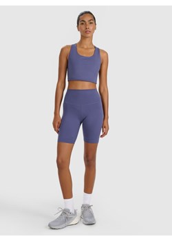 Damski biustonosz treningowy 4F 4FWAW25USBAF225 - granatowy ze sklepu Sportstylestory.com w kategorii Biustonosze - zdjęcie 185650242