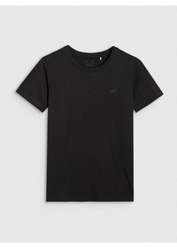 Damski t-shirt basic 4F 4FWMM00TTSHF2356 - czarny ze sklepu Sportstylestory.com w kategorii Bluzki damskie - zdjęcie 185650383