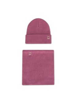 Komplet czapka i komin Nelli Blu 7KF-002-AW24 Różowy ze sklepu eobuwie.pl w kategorii Czapki dziecięce - zdjęcie 185651583