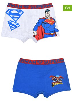 Superman Bokserki (2 pary) &quot;Superman&quot; w kolorze niebiesko-białym ze sklepu Limango Polska w kategorii Majtki dziecięce - zdjęcie 185652361