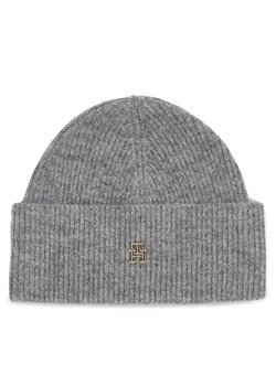 Czapka Tommy Hilfiger Th Evening Beanie AW0AW15319 Szary ze sklepu eobuwie.pl w kategorii Czapki zimowe damskie - zdjęcie 185652504