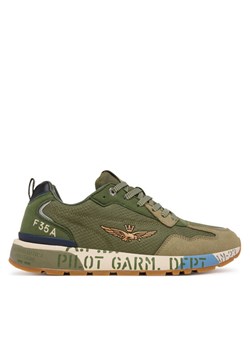 Sneakersy Aeronautica Militare 252SC0276UCT04249 Zielony ze sklepu eobuwie.pl w kategorii Buty sportowe męskie - zdjęcie 185653123