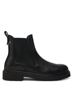 Sztyblety Tommy Hilfiger Cleated FW0FW08766 Czarny ze sklepu eobuwie.pl w kategorii Botki - zdjęcie 185653132