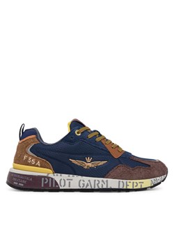 Sneakersy Aeronautica Militare 252SC0276UCT03546 Granatowy ze sklepu eobuwie.pl w kategorii Buty sportowe męskie - zdjęcie 185656031
