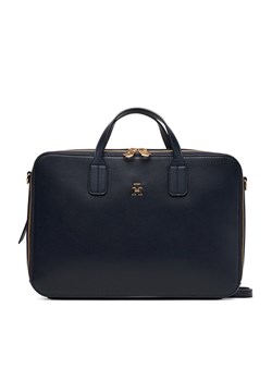 Torba na laptopa Tommy Hilfiger Th Icon Laptop Bag AW0AW18004 Granatowy ze sklepu eobuwie.pl w kategorii Torby na laptopa - zdjęcie 185656040