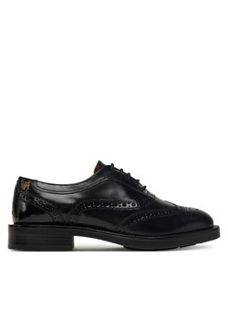 Oxfordy Tommy Hilfiger Brogue FW0FW08818 Czarny ze sklepu eobuwie.pl w kategorii Półbuty damskie - zdjęcie 185658880
