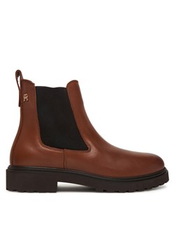 Tommy Hilfiger Sztyblety Cleated FW0FW08766 Brązowy ze sklepu MODIVO w kategorii Botki - zdjęcie 185659193