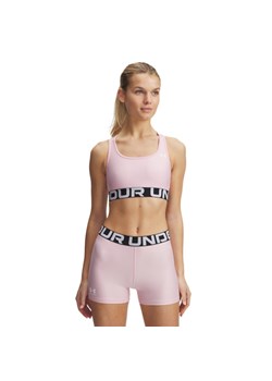 Biustonosz treningowy Under Armour UA Hg Authentics Mid Branded - różowy ze sklepu Sportstylestory.com w kategorii Biustonosze - zdjęcie 185662214