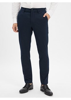 BOSS Chino - Kaiton Mężczyźni Bawełna granatowy jednolity ze sklepu vangraaf w kategorii Spodnie męskie - zdjęcie 185664443