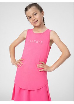 4F Top 4FJSS23TTSHF394 Różowy Regular Fit ze sklepu MODIVO w kategorii Bluzki dziewczęce - zdjęcie 185665720