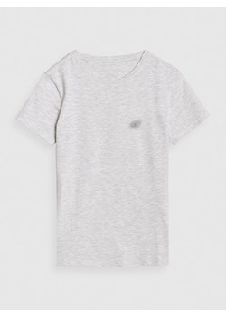 Damski t-shirt basic 4F 4FWMM00TTSHF2673 - szary ze sklepu Sportstylestory.com w kategorii Bluzki damskie - zdjęcie 185671002