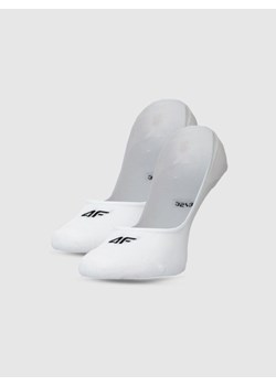 Damskie skarpetki stopki (2-pak) 4F 4FWMM00USOCF472 - białe ze sklepu Sportstylestory.com w kategorii Skarpetki damskie - zdjęcie 185671093