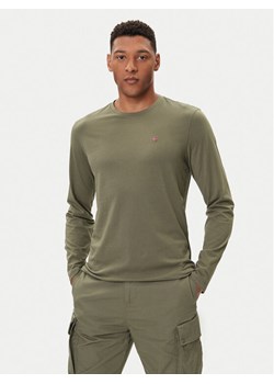 Napapijri Longsleeve Salis NP0A4HN7 Zielony Regular Fit ze sklepu MODIVO w kategorii T-shirty męskie - zdjęcie 185672874