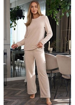 Komplet damski typu homewear beżowy 2414, Kolor beżowy, Rozmiar M, L&amp;L ze sklepu Intymna w kategorii Piżamy damskie - zdjęcie 185674262