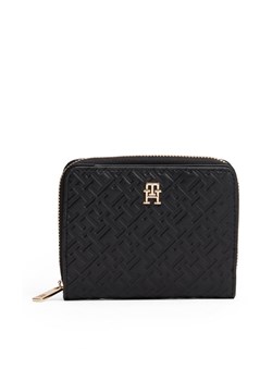 Tommy Hilfiger Portfel damski Kobiety Sztuczna skóra czarny wypukły wzór tkaniny ze sklepu vangraaf w kategorii Portfele damskie - zdjęcie 185676813