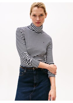 Tommy Hilfiger Damska koszulka z długim rękawem Kobiety Dżersej granatowy w paski ze sklepu vangraaf w kategorii Bluzki damskie - zdjęcie 185676821