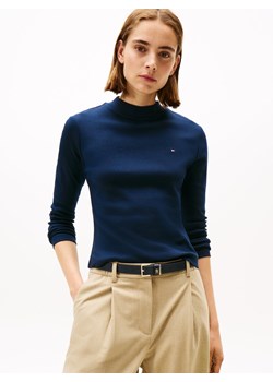 Tommy Hilfiger Damska koszulka z długim rękawem - Kobiety Bawełna granatowy jednolity ze sklepu vangraaf w kategorii Bluzki damskie - zdjęcie 185676822