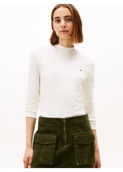 Tommy Hilfiger Damska koszulka z długim rękawem - Kobiety Bawełna écru jednolity ze sklepu vangraaf w kategorii Bluzki damskie - zdjęcie 185676823