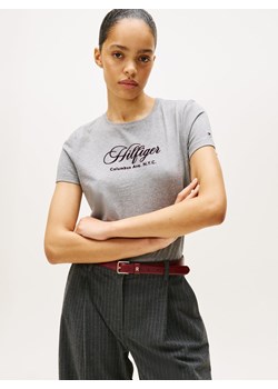 Tommy Hilfiger Koszulka damska Kobiety Bawełna jasny szary marmurkowy ze sklepu vangraaf w kategorii Bluzki damskie - zdjęcie 185676831