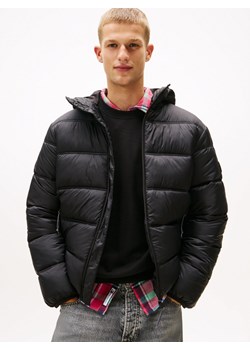 Tommy Jeans Pikowana kurtka męska Mężczyźni Sztuczne włókno czarny jednolity ze sklepu vangraaf w kategorii Kurtki męskie - zdjęcie 185676832