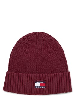 Tommy Jeans Męska czapka z dzianiny Mężczyźni Bawełna bakłażanowy jednolity ze sklepu vangraaf w kategorii Czapki zimowe męskie - zdjęcie 185676851