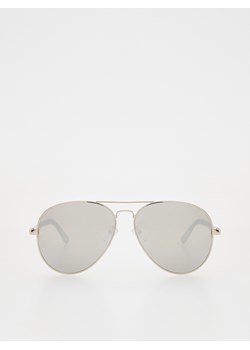 Reserved - Okulary przeciwsłoneczne aviator - srebrny ze sklepu Reserved w kategorii Okulary przeciwsłoneczne męskie - zdjęcie 185678120