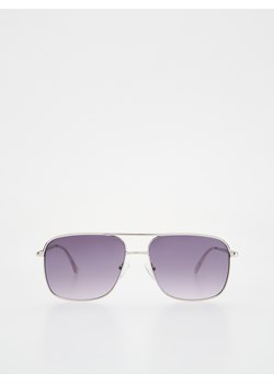 Reserved - Okulary przeciwsłoneczne aviator - srebrny ze sklepu Reserved w kategorii Okulary przeciwsłoneczne męskie - zdjęcie 185678134