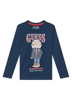 Guess Bluzka N5BI04I3Z14 Granatowy Regular Fit ze sklepu MODIVO w kategorii T-shirty chłopięce - zdjęcie 185679092