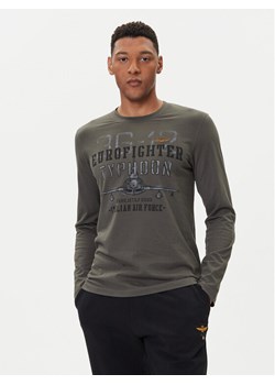 Aeronautica Militare Longsleeve 252TS2477UJ00641 Szary Regular Fit ze sklepu MODIVO w kategorii T-shirty męskie - zdjęcie 185679132