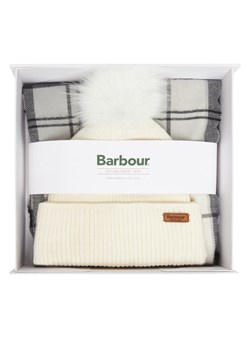Barbour Zestaw Szalik i Czapka Dover LGS0054GY31 Écru ze sklepu MODIVO w kategorii Czapki zimowe damskie - zdjęcie 185679234
