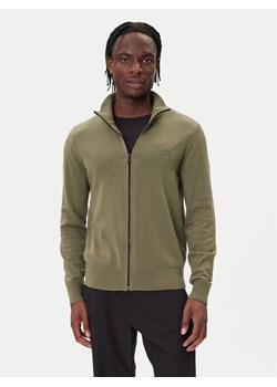 BOSS Kardigan Kanozip_S 50543692 Zielony Regular Fit ze sklepu MODIVO w kategorii Swetry męskie - zdjęcie 185679284