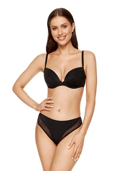 Zara biustonosz push-up plunge czarny ze sklepu GORTEKS w kategorii Biustonosze - zdjęcie 185683241
