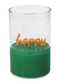 Kersten Dekoracyjna lampa LED &quot;Happy&quot; w kolorze zielonym - wys. 10 x Ø 6,5 cm ze sklepu Limango Polska w kategorii Oświetlenie - zdjęcie 185684583