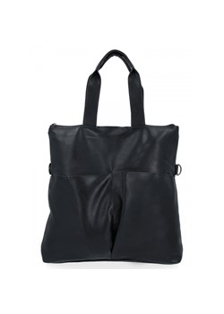 Uniwersalna Torebka Damska Hernan Shopper Bag XL Czarna ze sklepu PaniTorbalska w kategorii Torby Shopper bag - zdjęcie 185684952