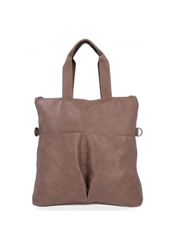 Uniwersalna Torebka Damska Hernan Shopper Bag XL Ziemista ze sklepu PaniTorbalska w kategorii Torby Shopper bag - zdjęcie 185684961