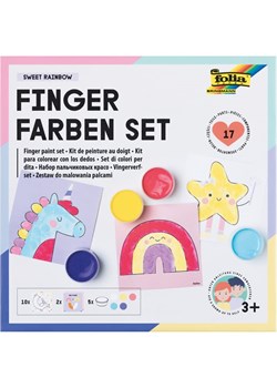 folia PAPER Zestaw "Sweet Rainbow" do malowania palcami - 6+ ze sklepu Limango Polska w kategorii Zabawki - zdjęcie 185690880
