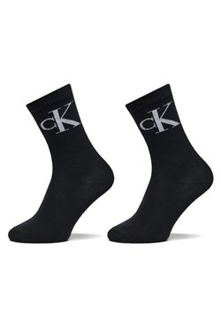 Calvin Klein Jeans Zestaw 2 par wysokich skarpet damskich 701228811 Czarny ze sklepu MODIVO w kategorii Skarpetki damskie - zdjęcie 185691372
