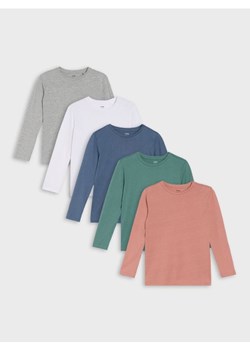 Sinsay - Koszulki z długimi rękawami 5 pack - kremowy ze sklepu Sinsay w kategorii T-shirty chłopięce - zdjęcie 185693482